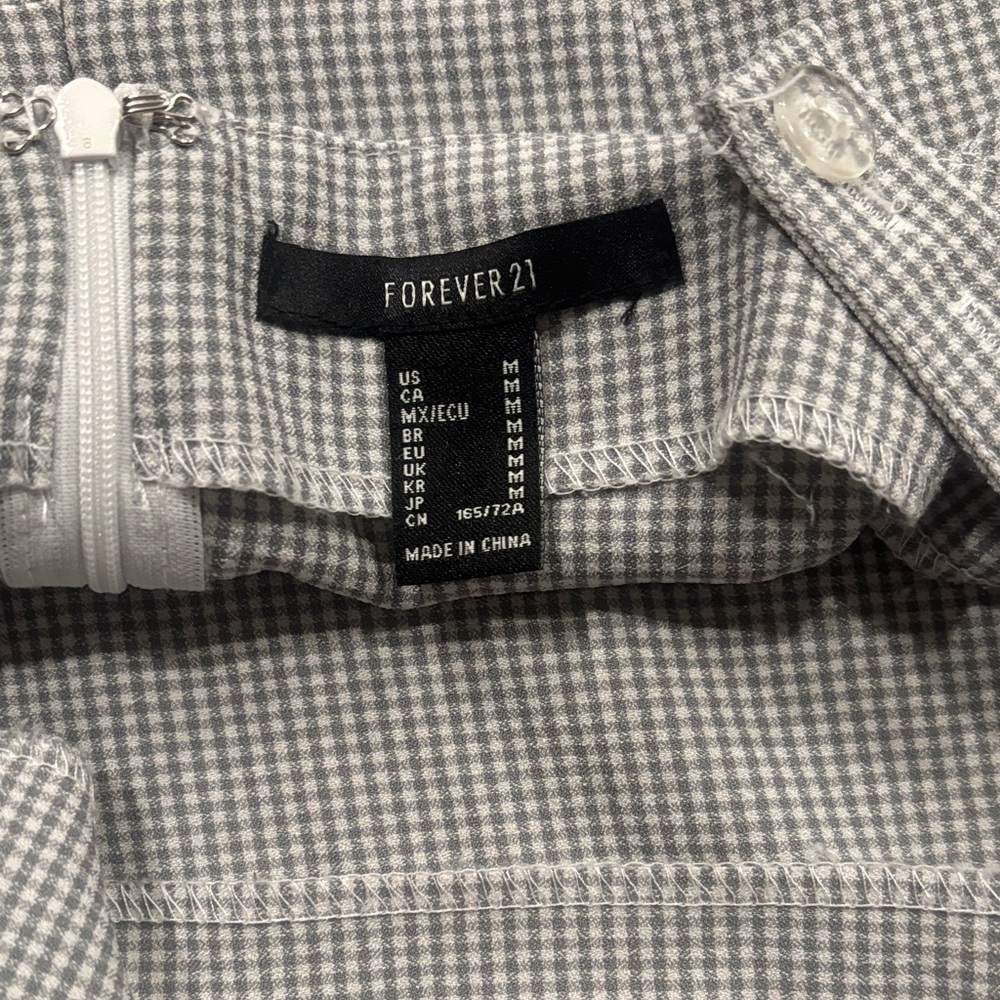 Forever 21 Gray Gingham Bodysuit - Picture 2 of 3